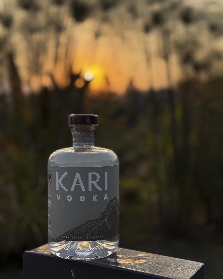 Kari Vodka — premium craft potato vodka at sunset