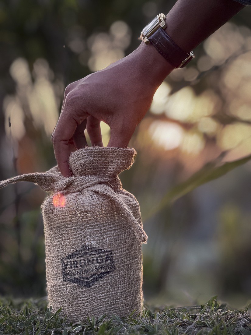 Kari Vodka in its Virunga Mountain Spirits gift bag